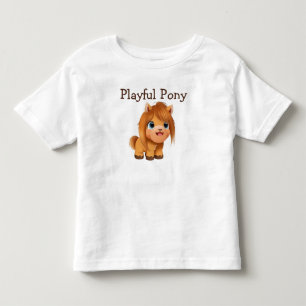 Leuk Schattig speels Pony paard Kinder Shirts