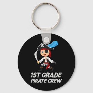 Leuk Schattige 1e klas piraat Halloween Sleutelhanger