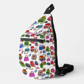 Leuk Schattige geïllustreerd portemonnee art patro Sling Bag (Rechterhoek)