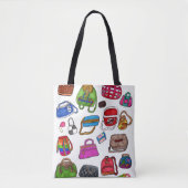 Leuk Schattige geïllustreerd portemonnee Patroon A Tote Bag (Voorkant)