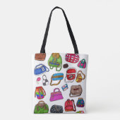 Leuk Schattige geïllustreerd portemonnee Patroon A Tote Bag (Achterkant)