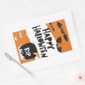Leuk Schattige Happy Halloween Rechthoekige Sticker (Envelop)