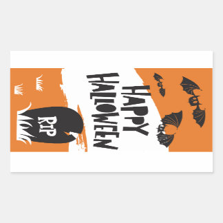 Leuk Schattige Happy Halloween Rechthoekige Sticker
