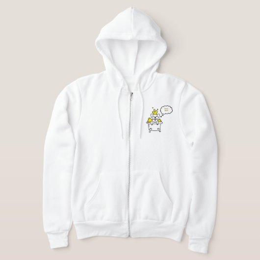 Leuk Schattige hondenbad met bubbel voor Jouw teks Hoodie (Laagn)
