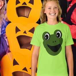 Leuk Schattige kikkergezicht Gemakkelijk Halloween T-shirt