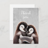 Leuk Schattige knuffelen Pinguïn Bird Bedankt (Voorkant / Achterkant)
