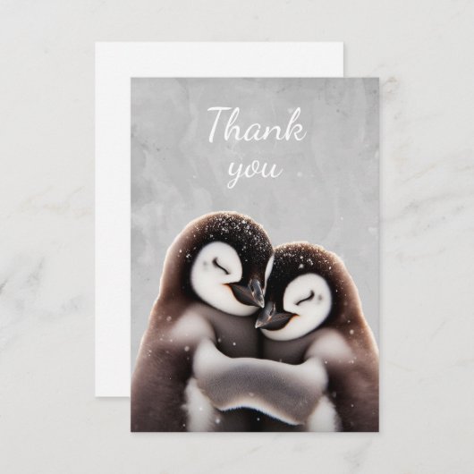 Leuk Schattige knuffelen Pinguïn Bird Bedankt (Voorkant / Achterkant)
