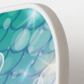 Leuk Schattige Meisje Sparkling Mermaid Scales Bub Pickleball Paddle (Links Detail)