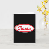 Leuk Schattige Rosie de Riveter Feministische Kost Kaart (Gele Bloem)