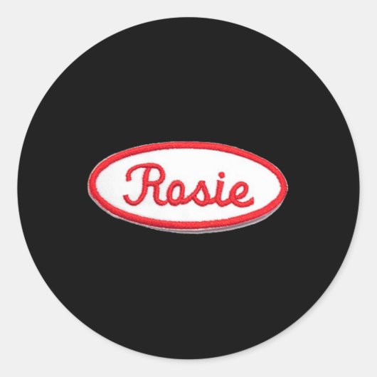 Leuk Schattige Rosie de Riveter Feministische Kost Ronde Sticker (Voorkant)