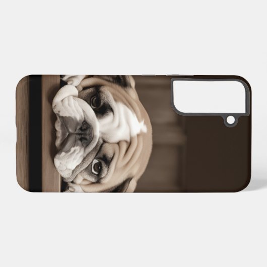 Leuk Schattige Sad Depressed Dog Pet Animal Samsung Galaxy Hoesje (Achterkant horizontaal)