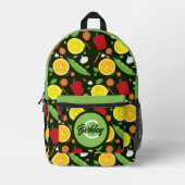 Leuk Schattige Voedsel Kinder Monogram Bedrukte Rugzak (Voorkant)