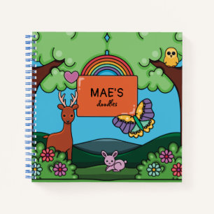 Leuk schetsboek Doodles gepersonaliseerd Notitieboek