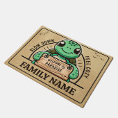 Leuk schildpad ontwerp, aanpasbaar, voor warme gez deurmat (Schuin)