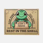 Leuk schildpad ontwerp voor individuele, gezellige deurmat (Voorkant)