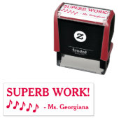 Leuk "SCHITTEREND WERK!" + Aangepaste leraar naam Zelfinktende Stempel (In situ)