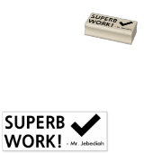 Leuk "SCHITTEREND WERK!" + Naam leraar Rubber Stam Rubberstempel (Gestempeld)