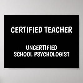 Leuk School Leven voor Leraren Poster