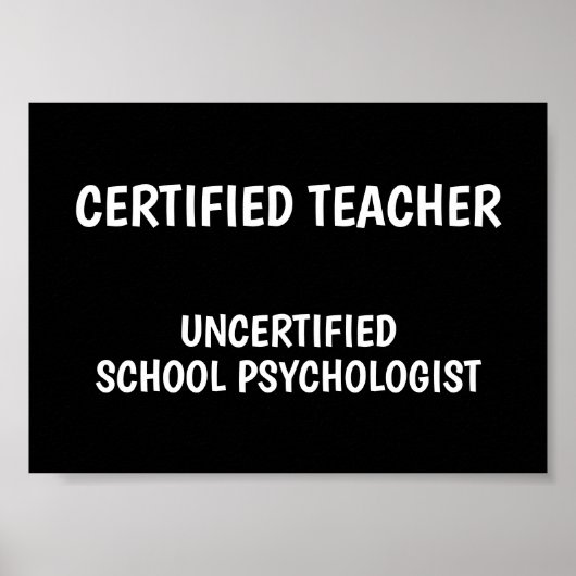 Leuk School Leven voor Leraren Poster (Voorkant)