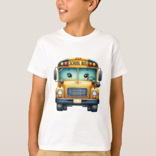 Leuk schoolbus ontwerp voor kinderen t-shirt