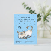 Leuk Schorpioen briefkaart Zodiac Cat Star teken b (Staand voorkant)