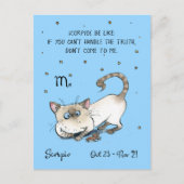 Leuk Schorpioen briefkaart Zodiac Cat Star teken b (Voorkant)