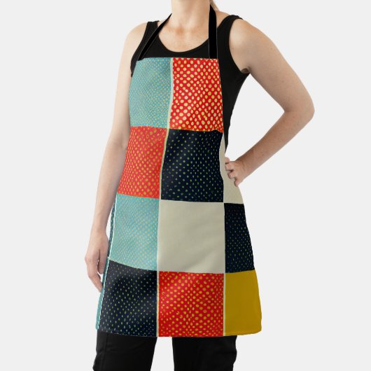 Leuk Schort in Patchwork Pattern (Insitu)