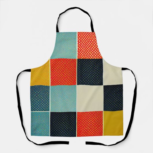 Leuk Schort in Patchwork Pattern (Voorkant)