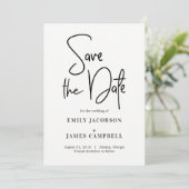 Leuk schrijven Save the Date Kaart (Staand voorkant)