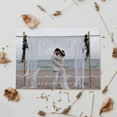 Leuk script bruiloft foto dank u kaart