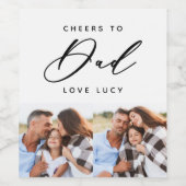 leuk script en multi-fotovenlabel toevoegen wijn etiket (Enkel label)