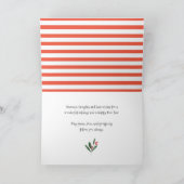 Leuk Script Gelukkig Nieuwjaar Foto Leuke Rode Str Feestdagen Kaart (Binnen)