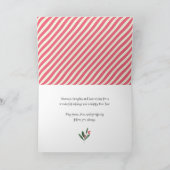 Leuk Script Gelukkig Nieuwjaar Foto Leuke Rode Str Feestdagen Kaart (Binnen)