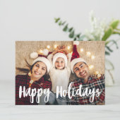 leuk script geluksvieringen kerstkaart (Staand voorkant)