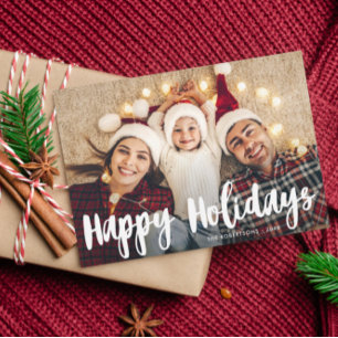 leuk script geluksvieringen kerstkaart