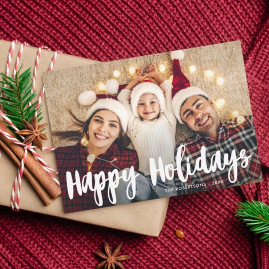leuk script geluksvieringen kerstkaart