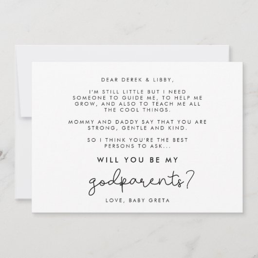 Leuk script Godouders voorstel kaart (Voorkant)