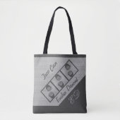 Leuk script Koppels Twee Toucans Smoke Grey Tote Bag (Voorkant)