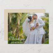 leuk script | Wedding Dank je wel kaart (Voorkant / Achterkant)