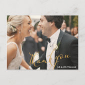 leuk script | Wedding Dank je wel kaart (Voorkant)