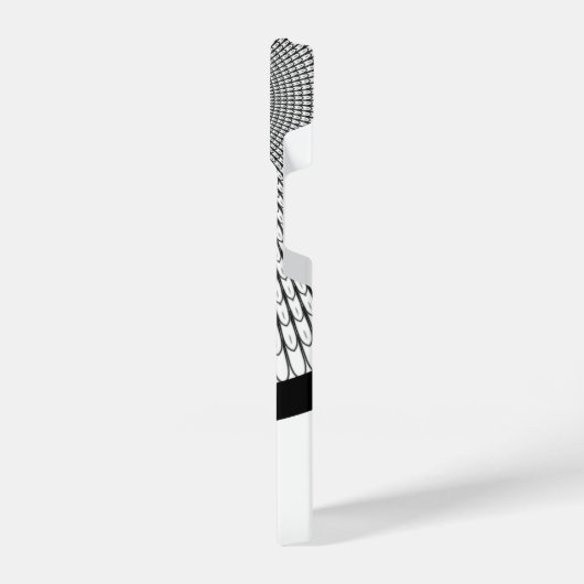 Leuk Script Zwart-wit Monogram Cat iPhone Hoesje (Linkerkant)