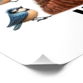 Leuk senior met vogels perfect poster (Hoek)