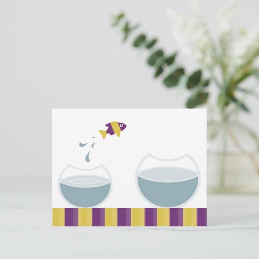 Leuk simpel bericht briefkaart (Staand voorkant)