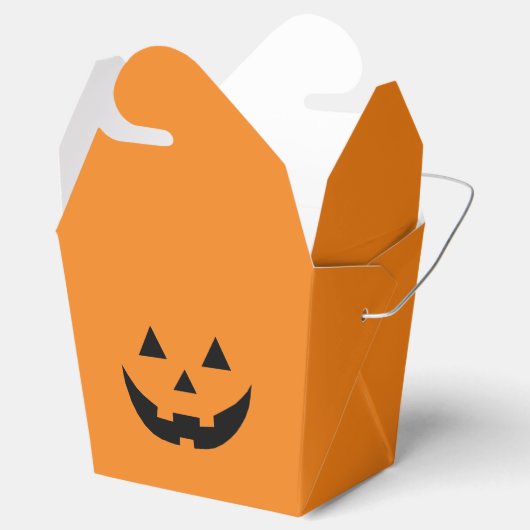 Leuk sinaasappel Jack o lantaarn pompoen gezicht H Bedankdoosjes (Geopend)