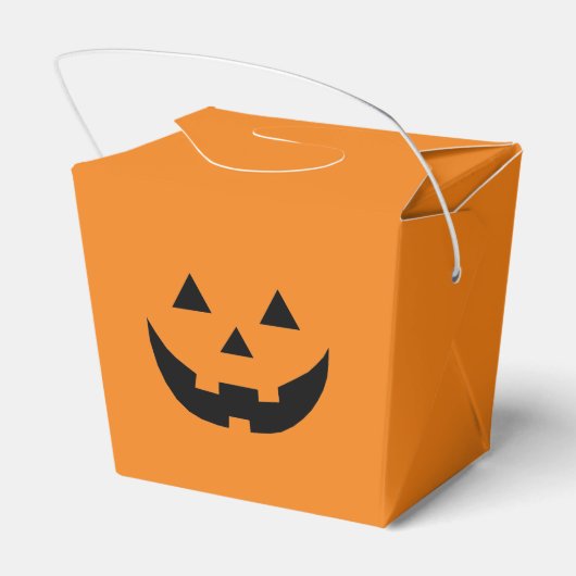 Leuk sinaasappel Jack o lantaarn pompoen gezicht H Bedankdoosjes (Achterkant)