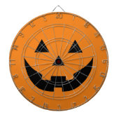 Leuk sinaasappel Jack o lantaarn pompoen gezicht H Dartbord (Voorkant)