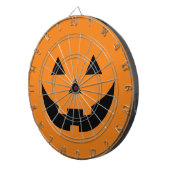 Leuk sinaasappel Jack o lantaarn pompoen gezicht H Dartbord (Voorkant Rechts)