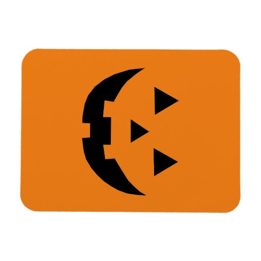 Leuk sinaasappel jack o lantaarn pompoen gezicht H Magneet (Horizontaal)