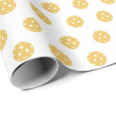 Leuk Sinaasappel Pickleball Pattern Gift Cadeaupapier (Rol Hoek)