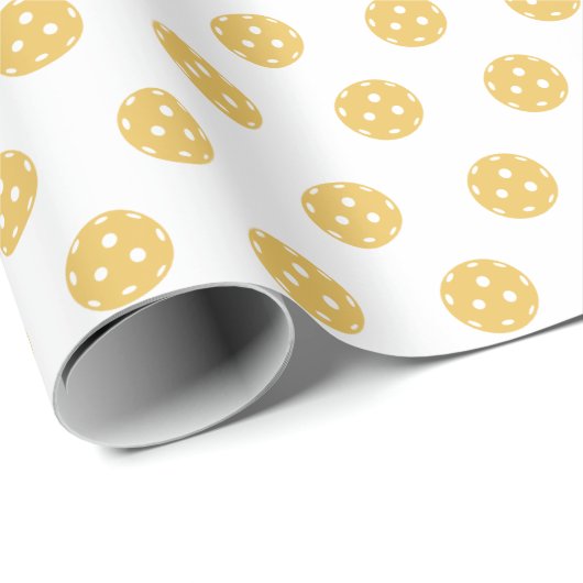 Leuk Sinaasappel Pickleball Pattern Gift Cadeaupapier (Rol Hoek)